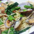 mootau's cooksnap of when they made あさりと菜の花のパスタ.