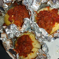 しろはる。's cooksnap of when they made 玉ねぎの丸ごとミートソース焼き.