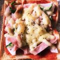 §ゆきっつぁん§'s cooksnap of when they made 1枚で満足！3種の具材の特盛パンピザ！.