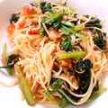 ゆるゆる社会人's cooksnap of when they made ツナとトマトとほうれん草のパスタ.