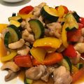みぽらん's cooksnap of when they made 鶏肉とズッキーニとパプリカの甘辛ダレ炒め.