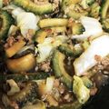 りりちび's cooksnap of when they made ナスとゴーヤの豚ひき味噌炒め.