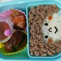 よしゆか62's cooksnap of when they made そぼろdeアフロちゃん＊キャラ弁.