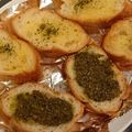 precious☆'s cooksnap of when they made ✿ガーリックトーストジェノバ風✿.