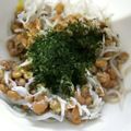 ユーロン's cooksnap of when they made 毎日の納豆●しらす＆納豆にあおさをかけて.