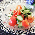 Dellaたん's cooksnap of when they made トマトときゅうりの中華和え.