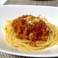 ももさま0909's cooksnap of when they made 簡単パスタ☆油そば風濃厚ミートソース.