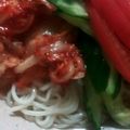 まぶたん's cooksnap of when they made ✿冷やしそうめんキムチ乗せ✿.