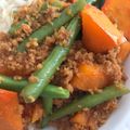 Eire's cooksnap of when they made 栗かぼちゃの煮物 いんげんひき肉でそぼろ.