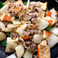 Albanana's cooksnap of when they made 豚肉と厚揚げ大根ピーマンの胡麻味噌炒め☆.