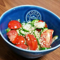 麻's cooksnap of when they made トマトときゅうりの中華風酢の物.