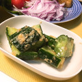 chibijuju's cooksnap of when they made たたききゅうりの生姜ゴマだれ.