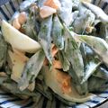 ころっと's cooksnap of when they made 茹で卵とハムとスナップエンドウのサラダ.