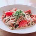 みどりmom's cooksnap of when they made スモークサーモンとトマトの冷製パスタ.