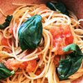 ＊☆mina☆＊'s cooksnap of when they made 生トマトとジェノベーゼの幸せパスタ.