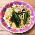 yuka119's cooksnap of when they made 小松菜とベーコンの簡単和風パスタ☆.