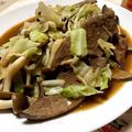 美結ママmukku☆'s cooksnap of when they made 簡単な貧血予防レバーとキャベツ炒めて.
