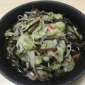 あきプー☆'s cooksnap of when they made きゅうり、キクラゲ 、カニカマの酢の物.