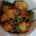 フミココ's cooksnap of when they made 挽き肉とじゃがいものインゲン和え.
