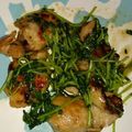 acco13's cooksnap of when they made 鶏モモと豆苗のササッと炒め.