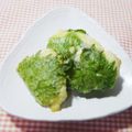 yasutonton's cooksnap of when they made 鶏ささみの梅大葉巻.