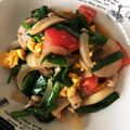 ばやし's cooksnap of when they made 豚バラとニラ卵トマト炒め.