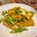 食べポジ's cooksnap of when they made 節約☆厚揚げ豆腐とアスパラのカレー炒め.