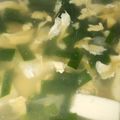 けーぼう's cooksnap of when they made 玉ねぎとニラ、木綿豆腐の中華卵スープ.