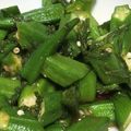 まりみね's cooksnap of when they made オクラの大葉わさびあえ.