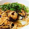 けんけん1016's cooksnap of when they made 茄子とネギのパスタ〜にんにく油使用.