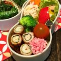 kurokoma's cooksnap of when they made くるくるちくわのハート肉巻き.