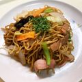 蒼の雫sp's cooksnap of when they made レンジで簡単！焼かないモチモチ焼きそば！.