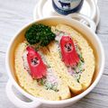❊プゥ❊'s cooksnap of when they made 簡単 キャラ弁 おかず 着ぐるみ星人②.