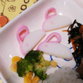 4double5's cooksnap of when they made かまぼこママ第一号かまぼこうさぎ飾りきり.