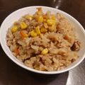 世界の中心's cooksnap of when they made ＊豚ひき肉と水菜の炊き込みご飯＊.