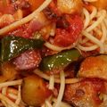 れそそ's cooksnap of when they made ナスとピーマンとベーコンのトマトパスタ.