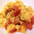 なーなちゃん's cooksnap of when they made 簡単！オリーブオイルで卵トマト丼♪.