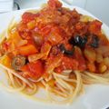 kasce's cooksnap of when they made オリーブとツナのトマトスパゲティ.