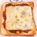 料理見習い隊's cooksnap of when they made 少し余ったカレーで！チーズカレートースト.