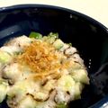 asuuumomo's cooksnap of when they made 食前に！とろろと胡瓜の塩昆布和え.