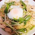aranzia's cooksnap of when they made 水菜とささみの　さっぱりパスタ.