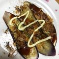 たべたべこ's cooksnap of when they made 揚げないナスのお好み焼き風.
