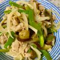 ♡nokori♡'s cooksnap of when they made 茄子ピーマン玉ねぎと豚肉のポン酢炒め.