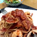 うにくれそん's cooksnap of when they made ごちそう！だけど節約！ペスカトーレパスタ.