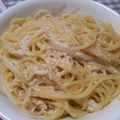 みぃずーこ's cooksnap of when they made 簡単　鮭フレークの和風クリームパスタ.