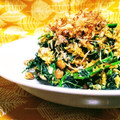 yangpa's cooksnap of when they made モロヘイヤと納豆のたまご炒め.