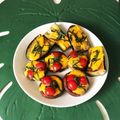 aibongo's cooksnap of when they made しいたけとミニトマトのチーズ焼き.