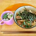 komutatata's cooksnap of when they made みそ味★卵入り【漬サーモンのとろろ丼】♪.