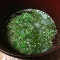mipoママ's cooksnap of when they made 生もずくとモロヘイヤの味噌汁.