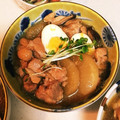 しょう＆りょうの母＊'s cooksnap of when they made 大根、鶏もも肉、ゆで卵の煮込み照り焼き.